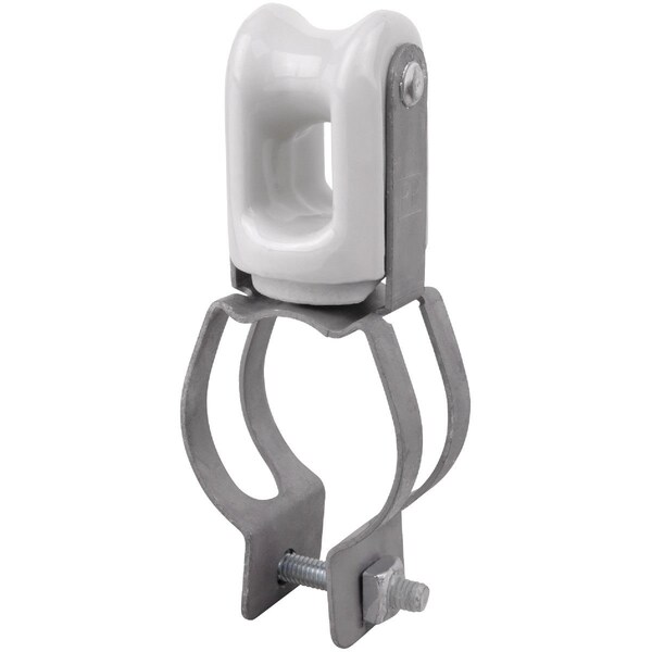 Abb Carlon 1-1/4 In. to 1-1/2 In. Pipe Mount Porcelain & Steel Wire Holder W31 - main
